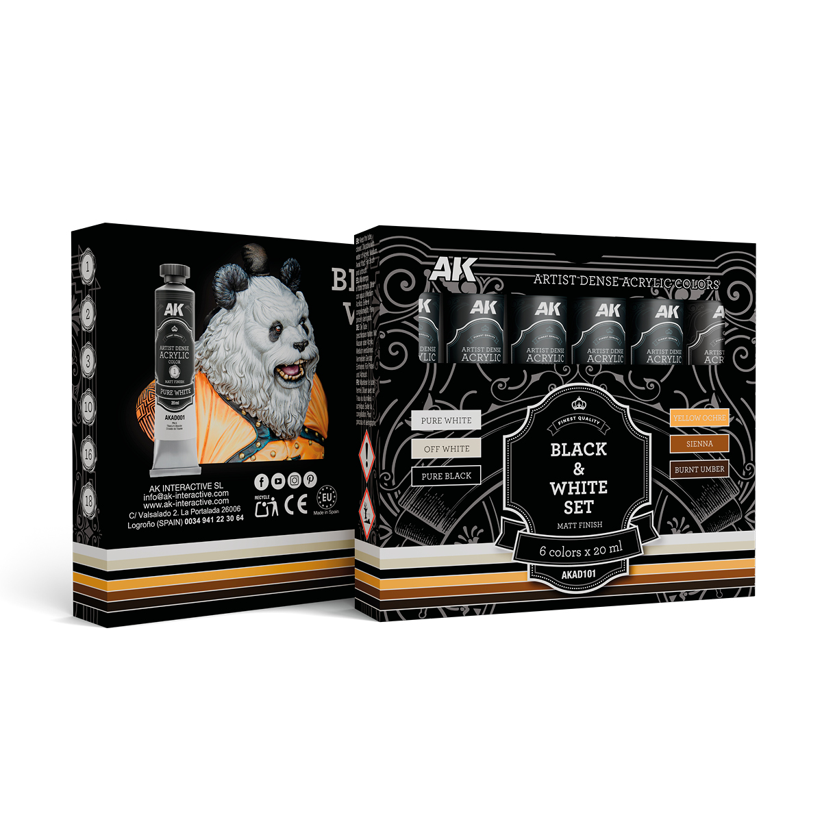 Set Blanco y Negro – Color Acrílico Denso Artístico