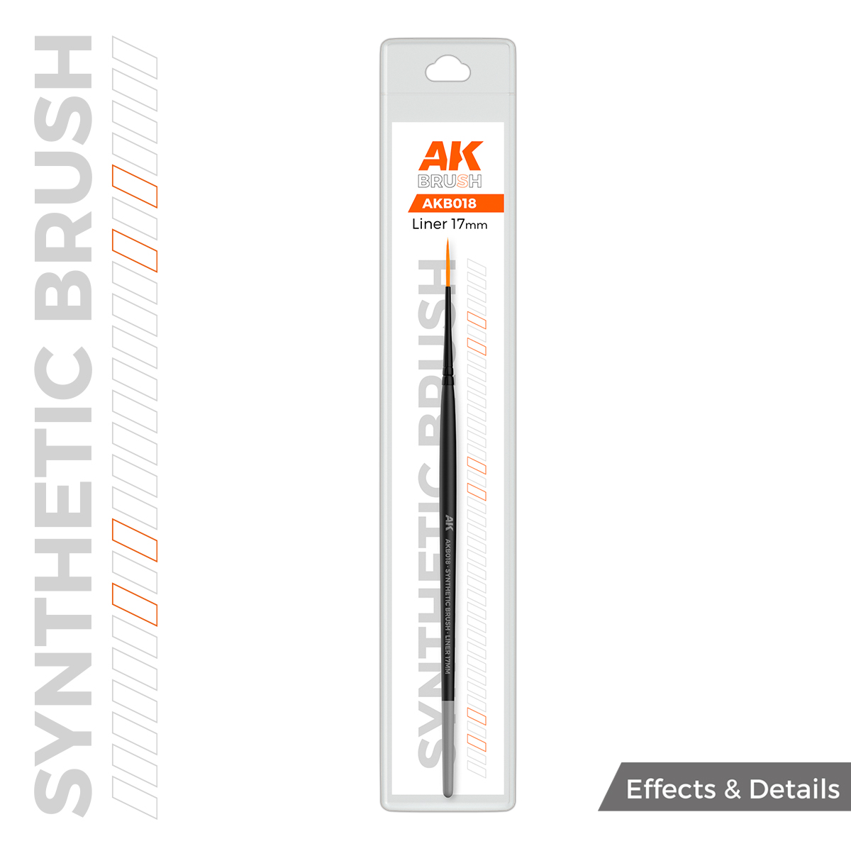 Pincel Sintético AK – Delineador 17mm