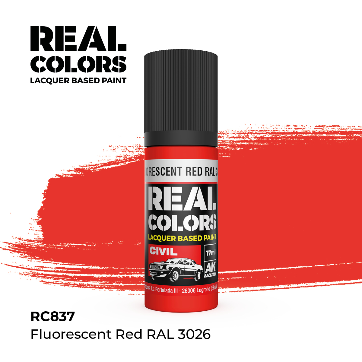 Rojo Fluorescente RAL 3026 – Color Real