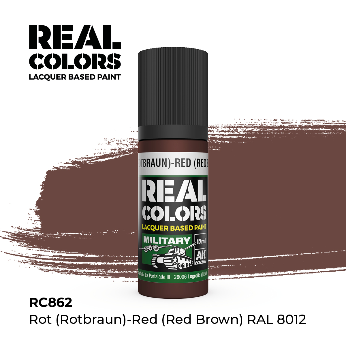 Rojo (Marrón Rojizo) RAL 8012 – Color Real