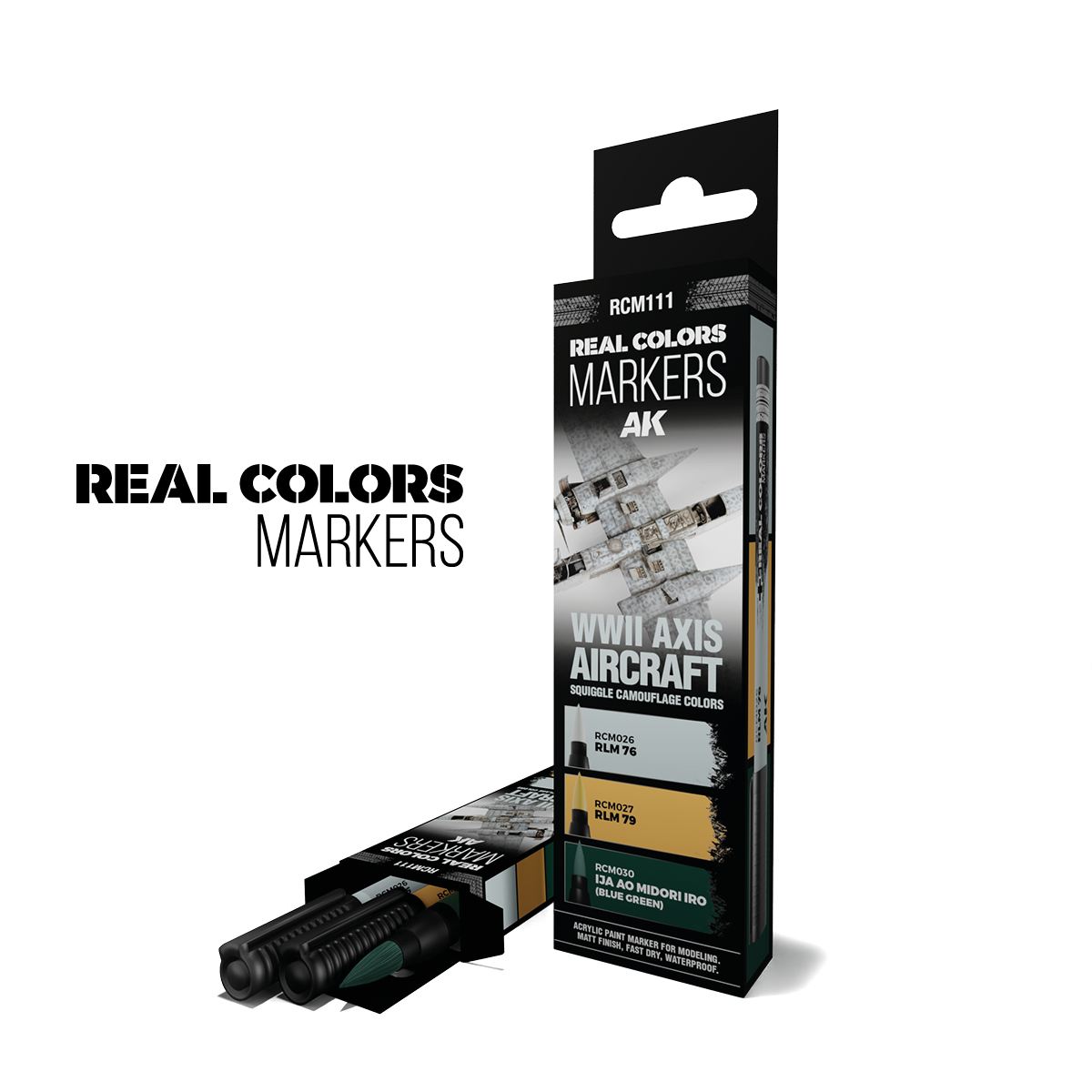 Colores de Camuflaje Tipo “Squiggle” de Mados de Aeronaves 2GM – RC Markers Set