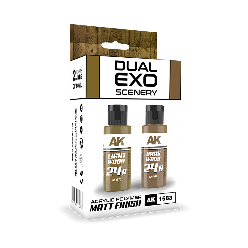 Dual Exo Escenografía Set 24 – 24A Madera Clara & 24B Madera Oscura