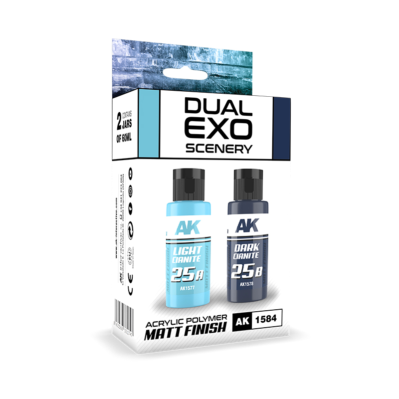 Dual Exo Escenografía Set 25 – 25A Cianita Clara & 25B Cianita Oscura