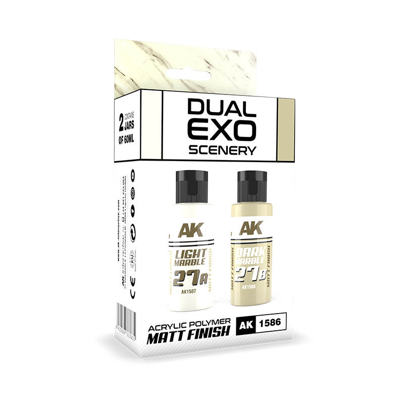 Dual Exo Escenografía Set 27 – 27A Mármol Claro & 27B Mármol Oscuro