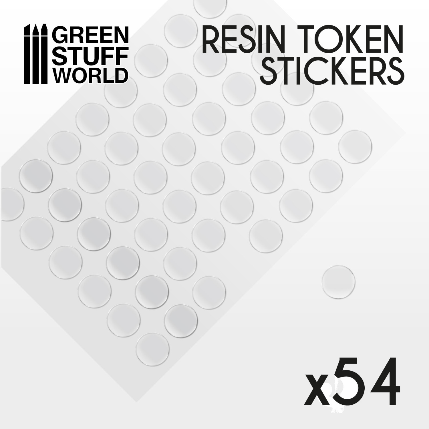 54x Cabuchones Adhesivos Epoxi 20mm