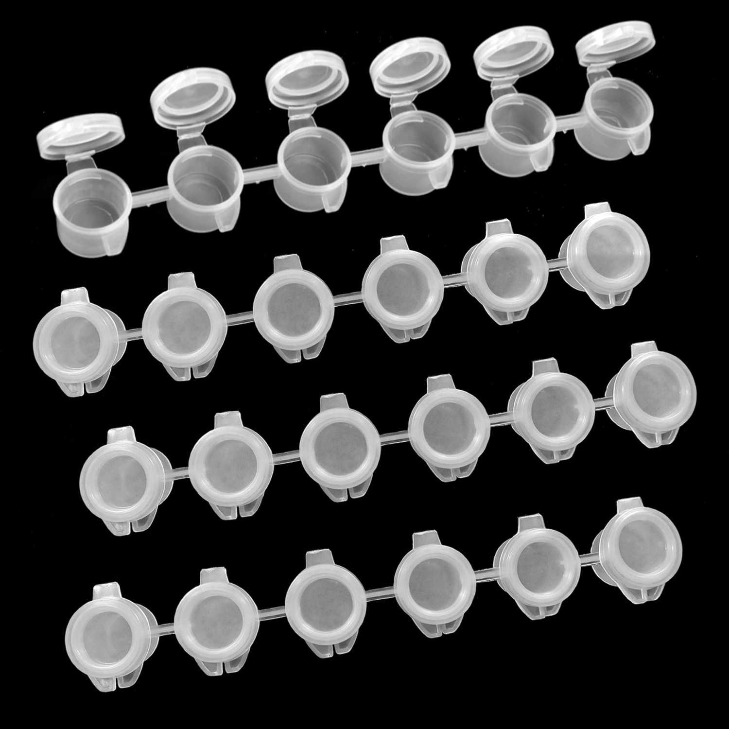 24x Mini botes de plastico 3ml