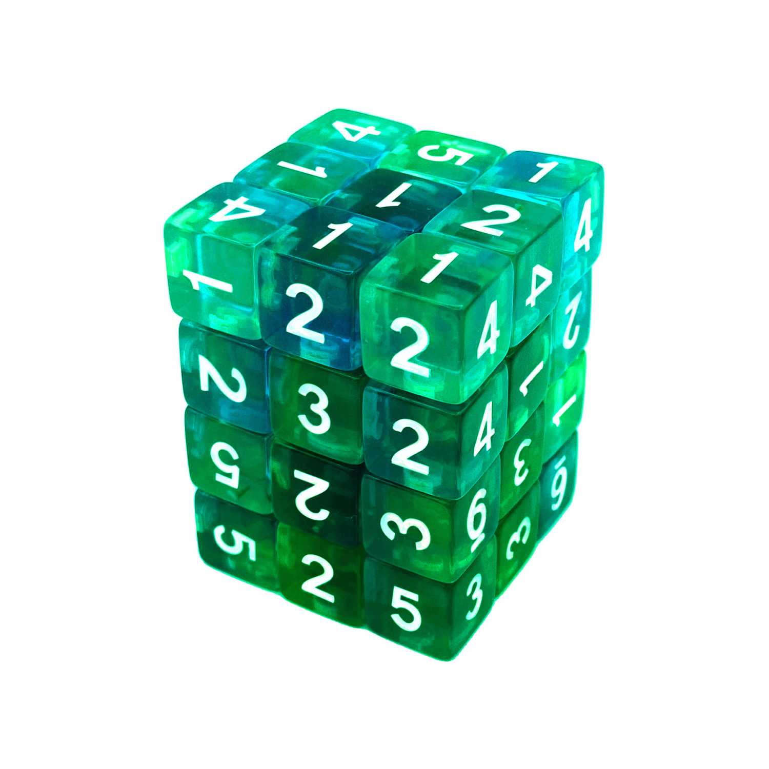 36x Dados D6 12mm - Verde-Turquesa