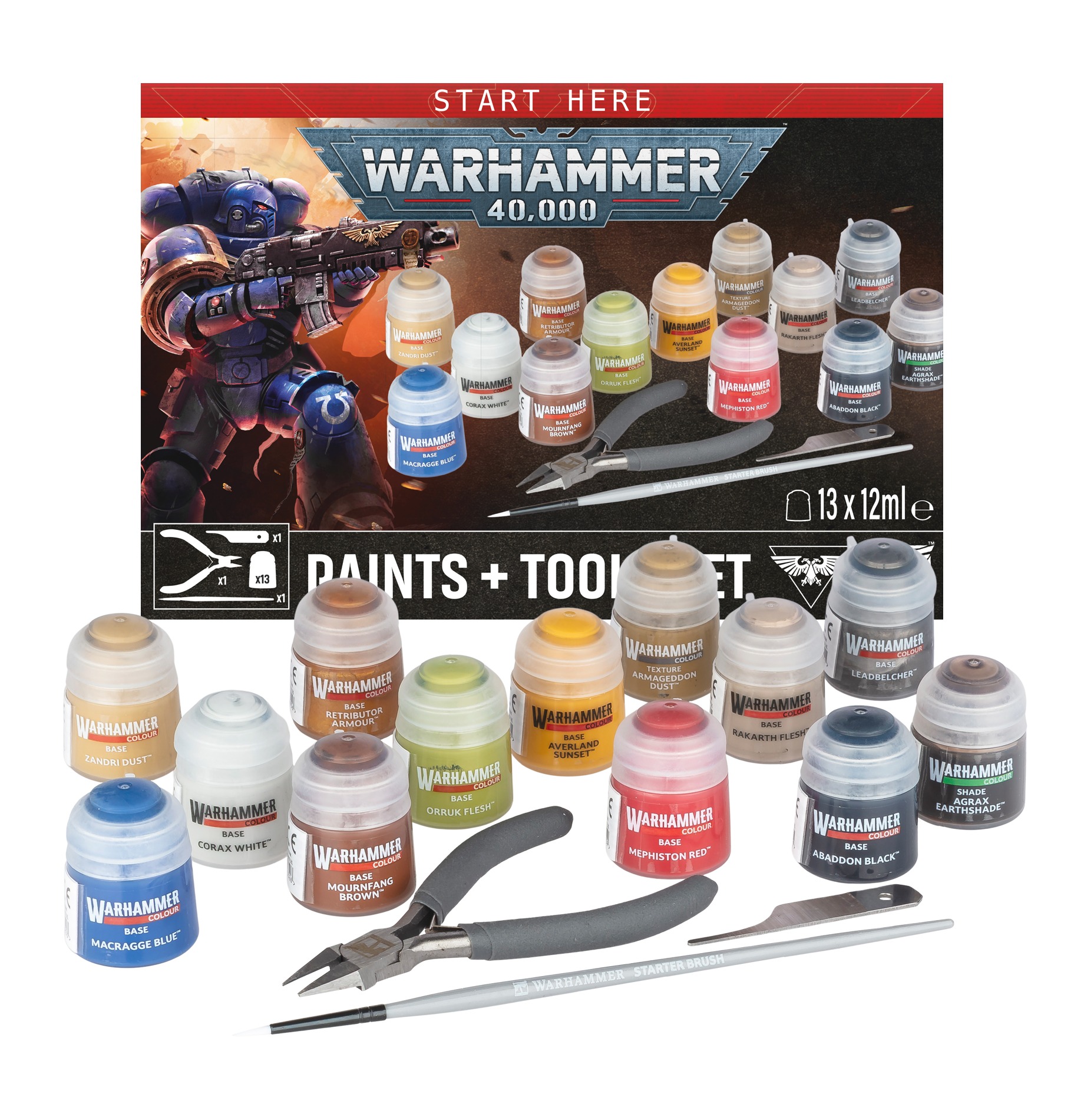 Warhammer 40,000: Kit de pintura y herramientas