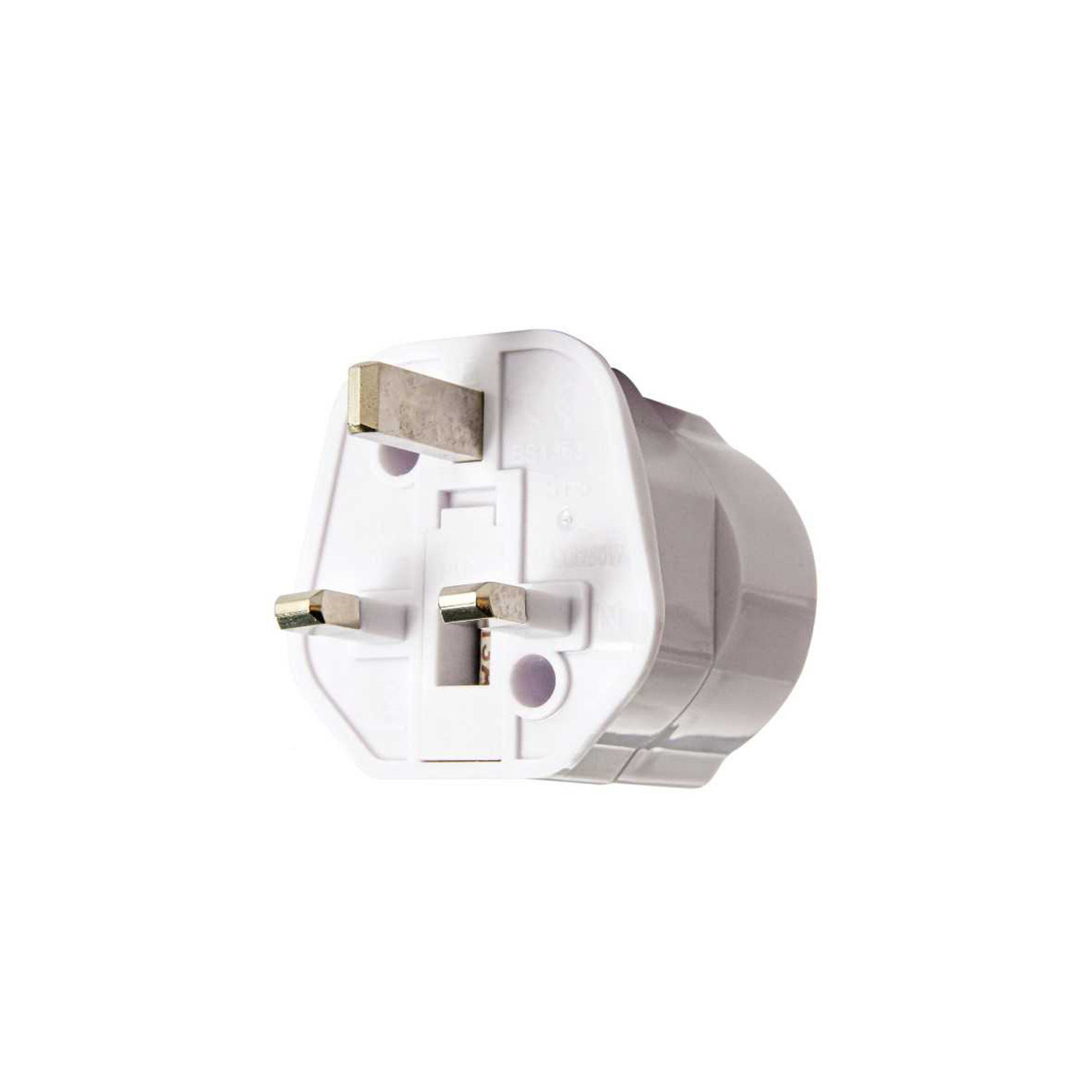 Adaptador enchufe UE-UK Blanco
