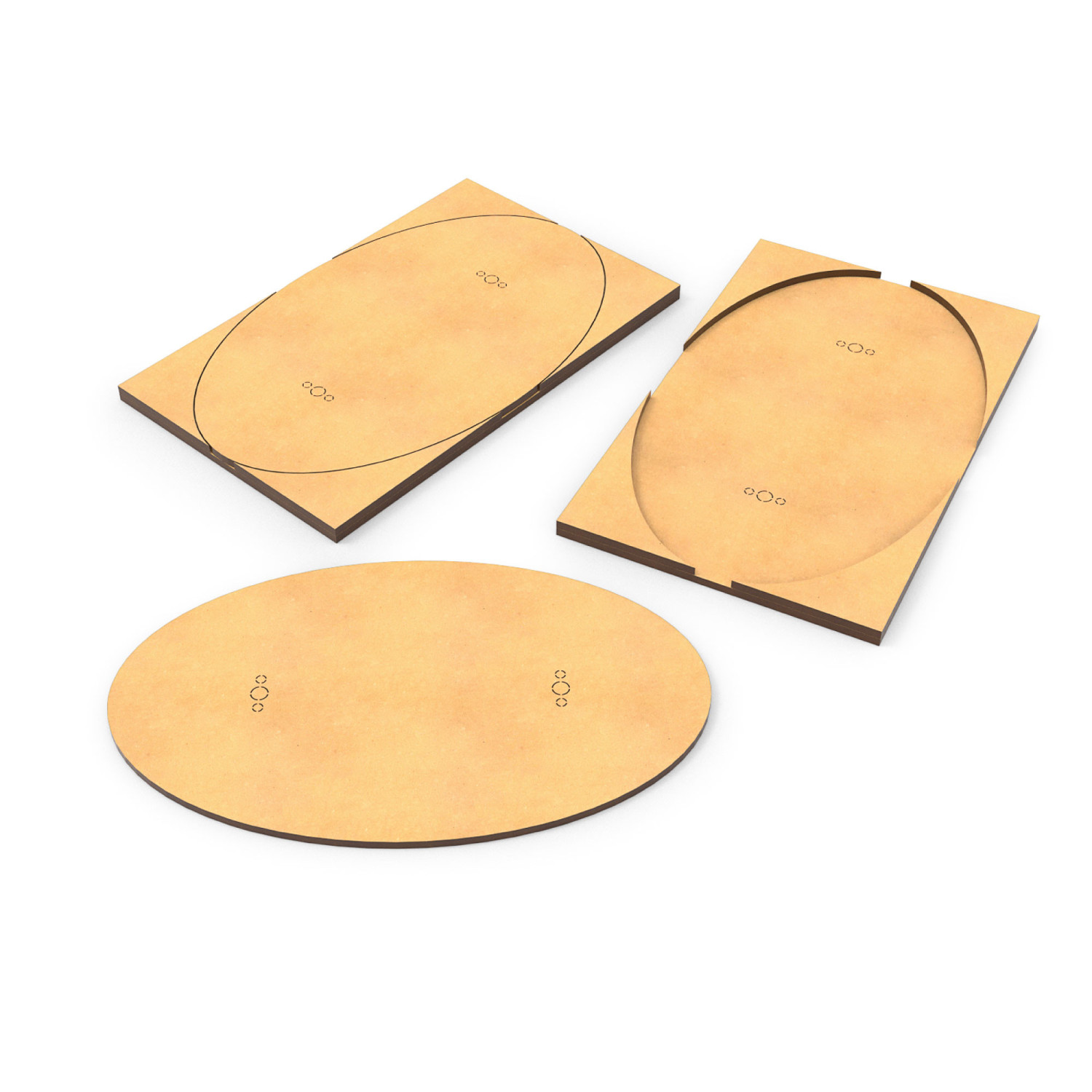 Adaptador peana DM - Ovalado 170x105mm a Rectangular