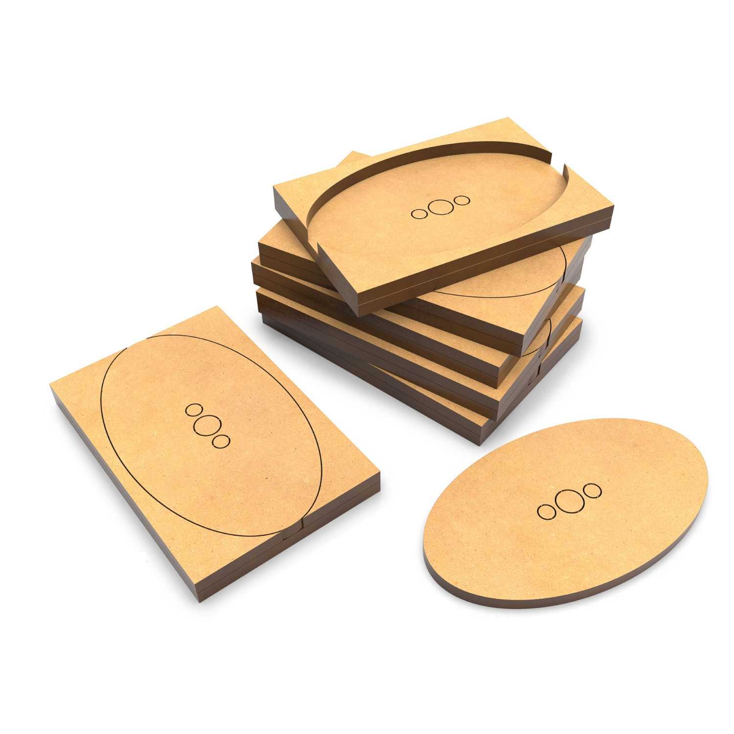 Adaptador peana DM - Ovalado 35x60mm a Cuadrado 40x60mm