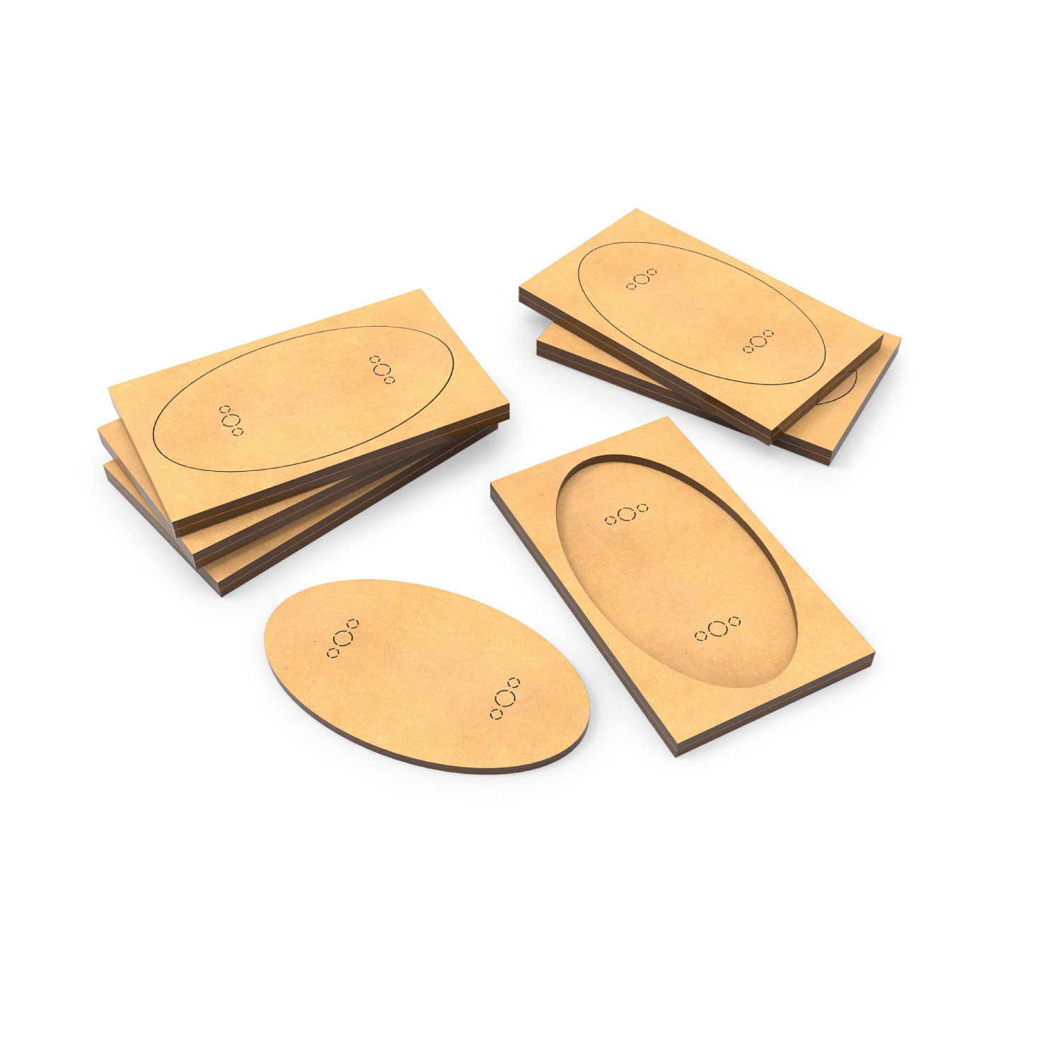 Adaptador peana DM - Ovalado 90x52mm a Rectangular 100x60mm