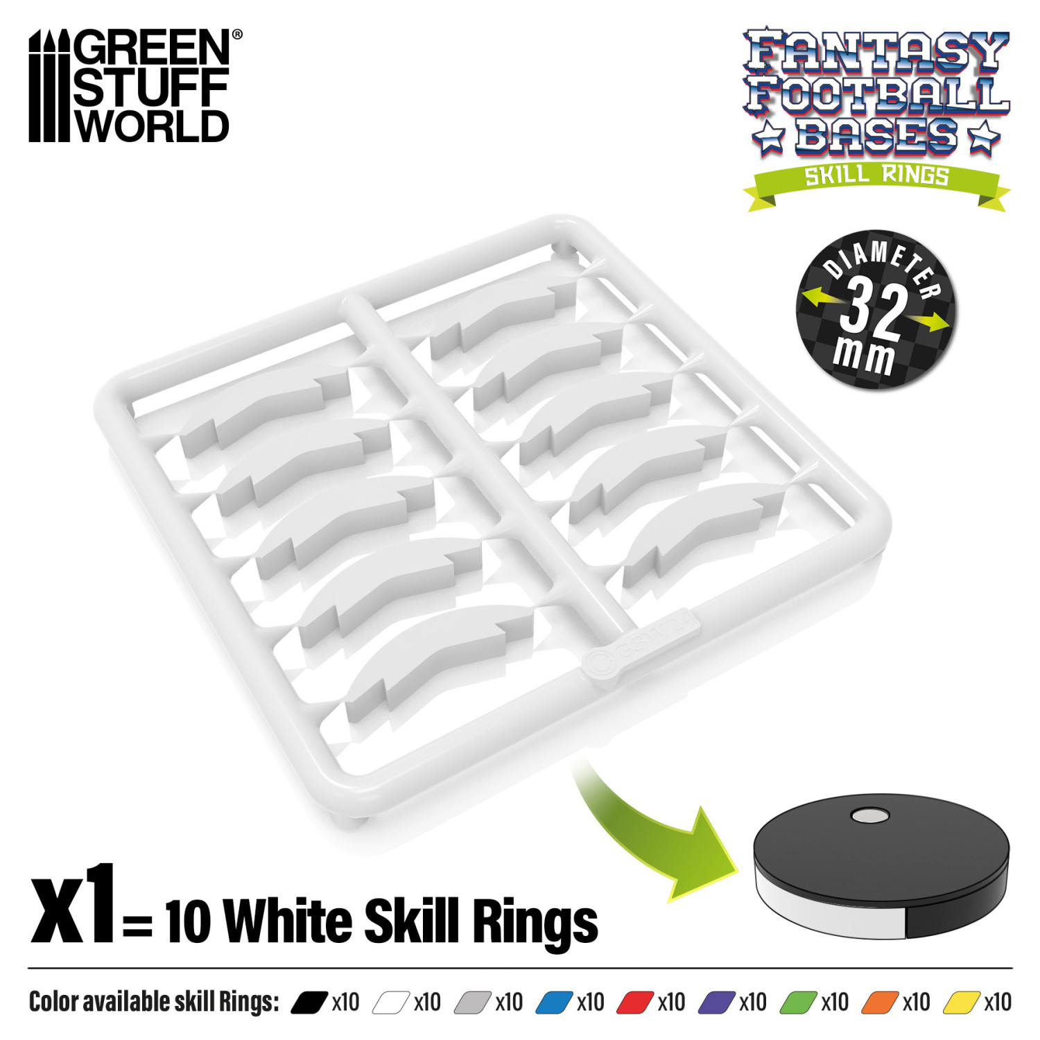 Anillos de habilidad 32mm Blanco