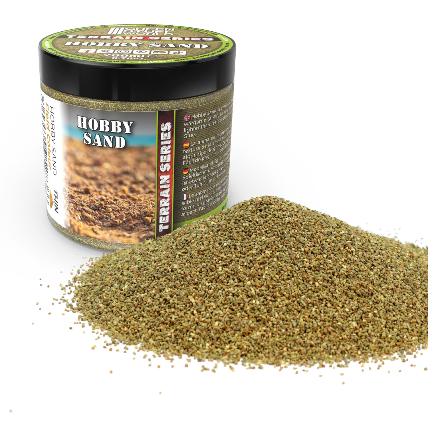 Arena Modelismo Fina 200ml - Field Sand