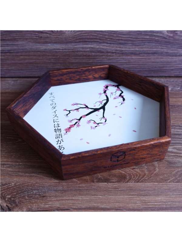 Bandeja de Dados de Madera con Kanji - Q Workshop