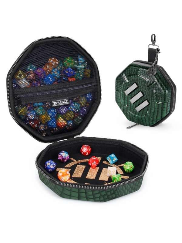 Bandeja DnD Coleccionista hasta 150 dados (Dragón Verde) - Enhance Gaming