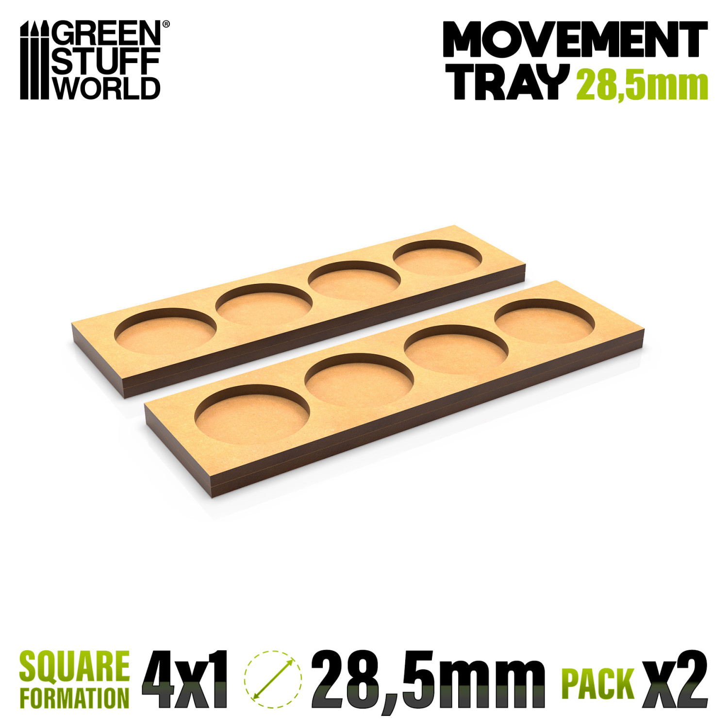 Bandejas de Movimiento DM 28.5mm 4x1 - Hostigador Filas