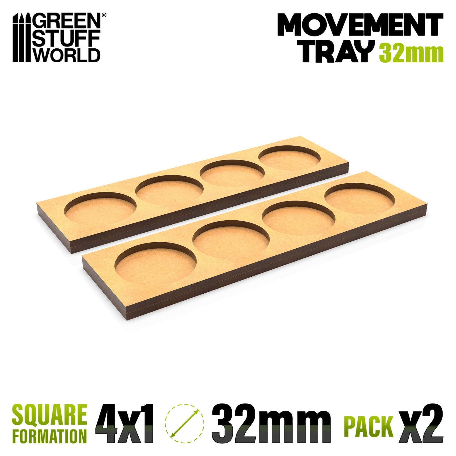 Bandejas de Movimiento DM 32mm 4x1 - Hostigador Filas