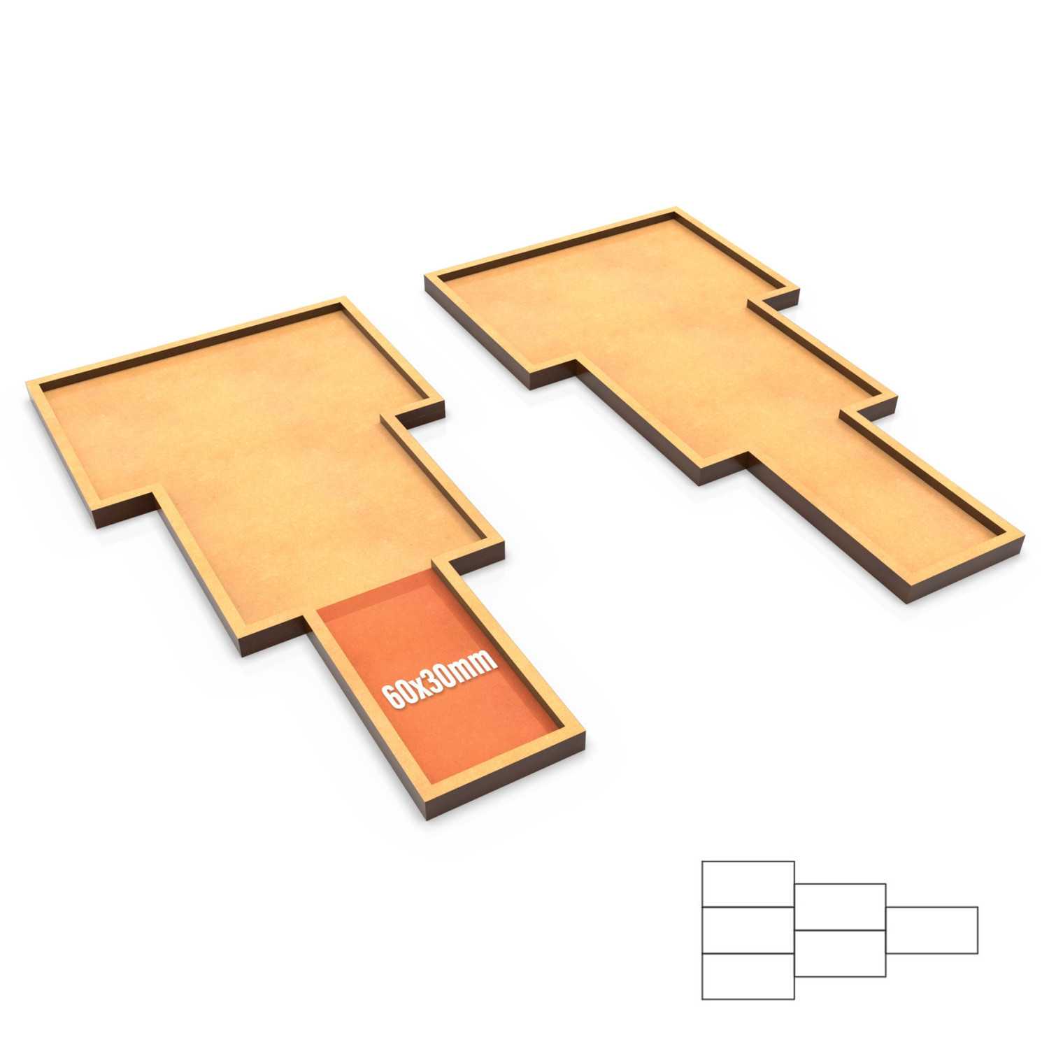 Bandejas de Movimiento DM Old World 180x90mm 1x2x3