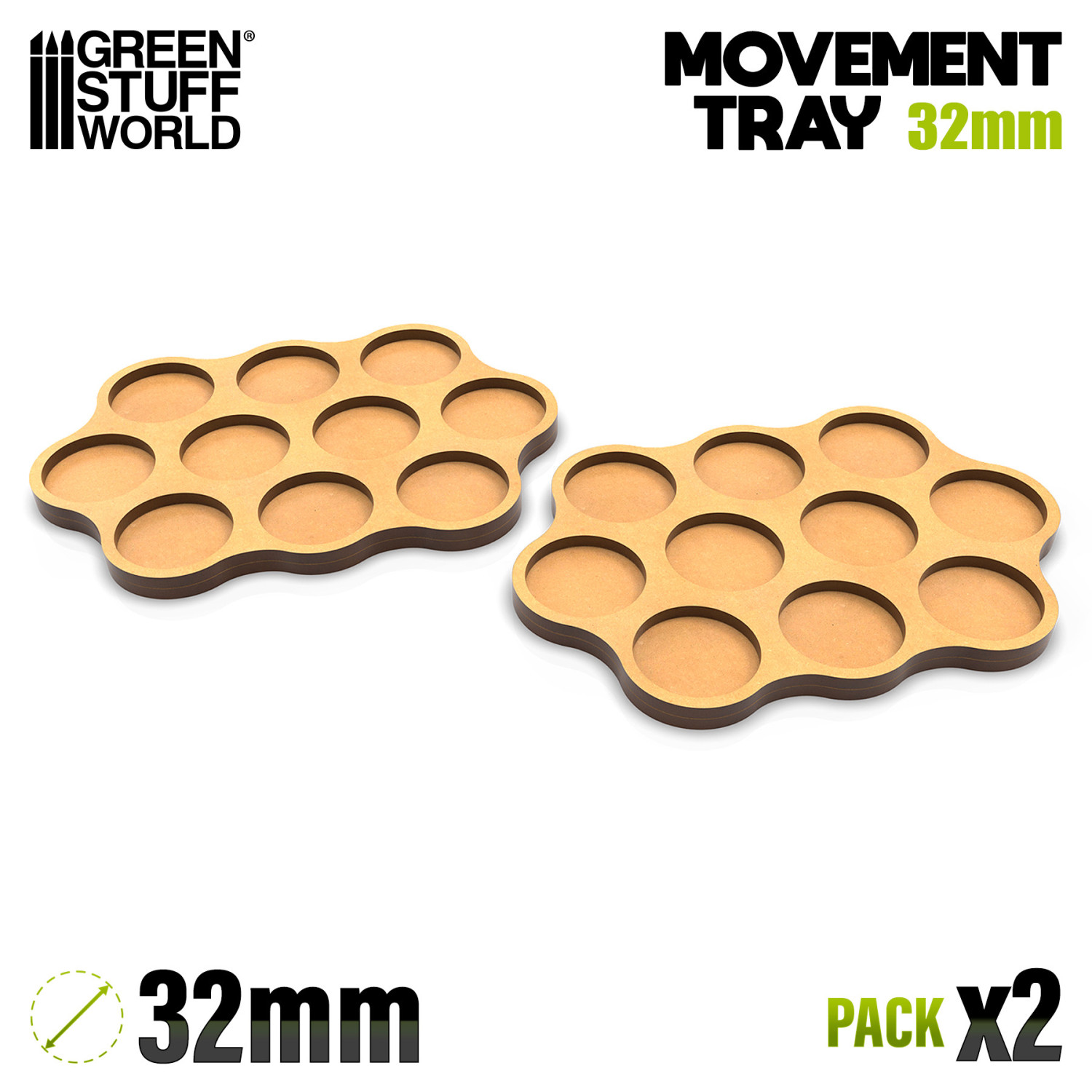 Bandejas de Movimiento DM - Skirmish AOS 32mm 3x4x3
