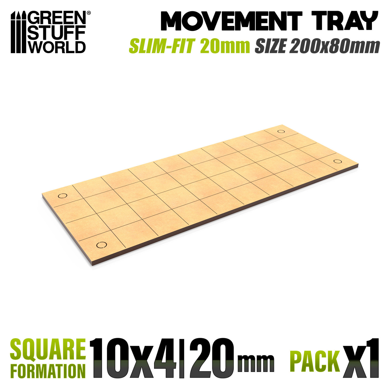 Bandejas de Movimiento DM - Slimfit Cuadradas 200x80mm