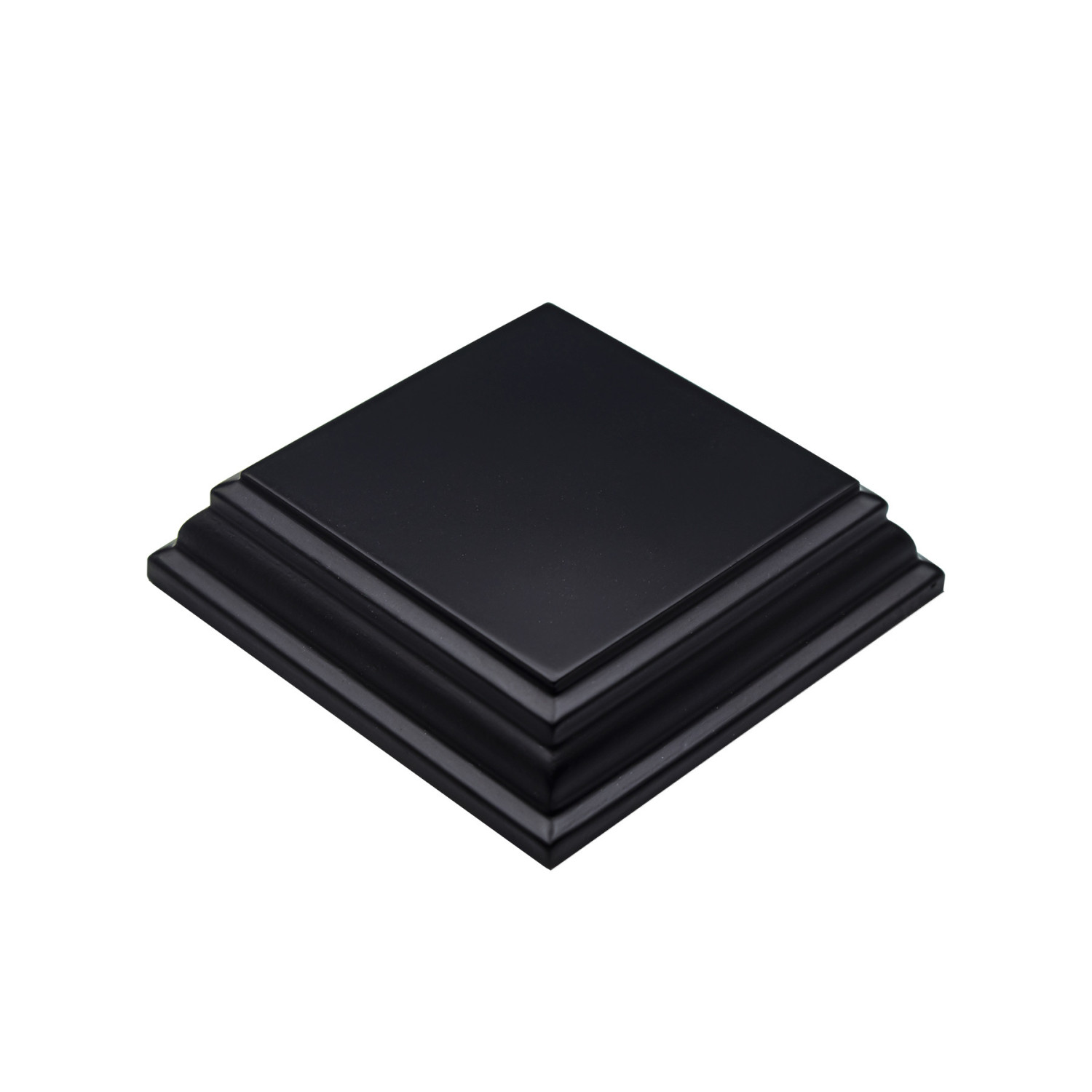 Base de Madera Cuadrada Negra 8x8 cm