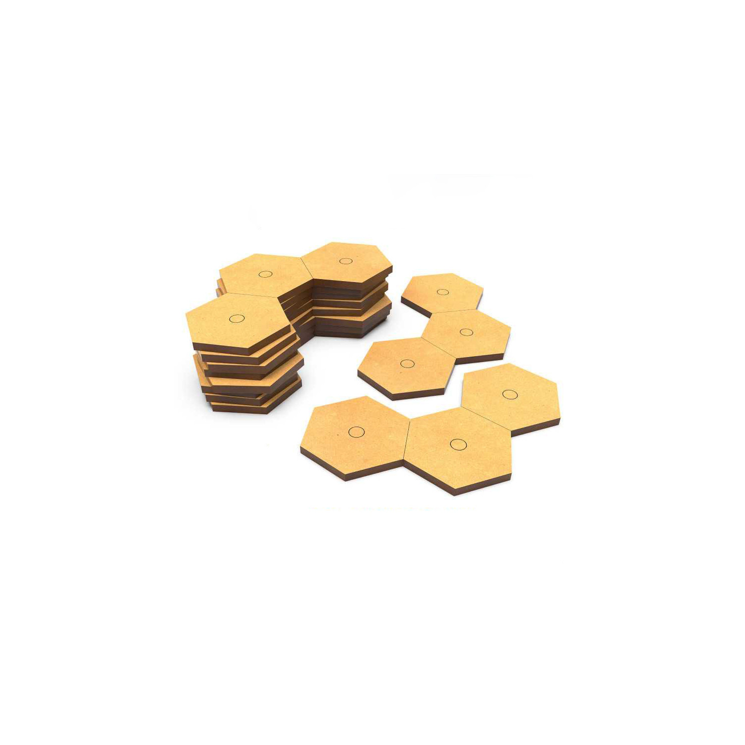 Bases Hexagonales Triples 32mm - Tipo 1