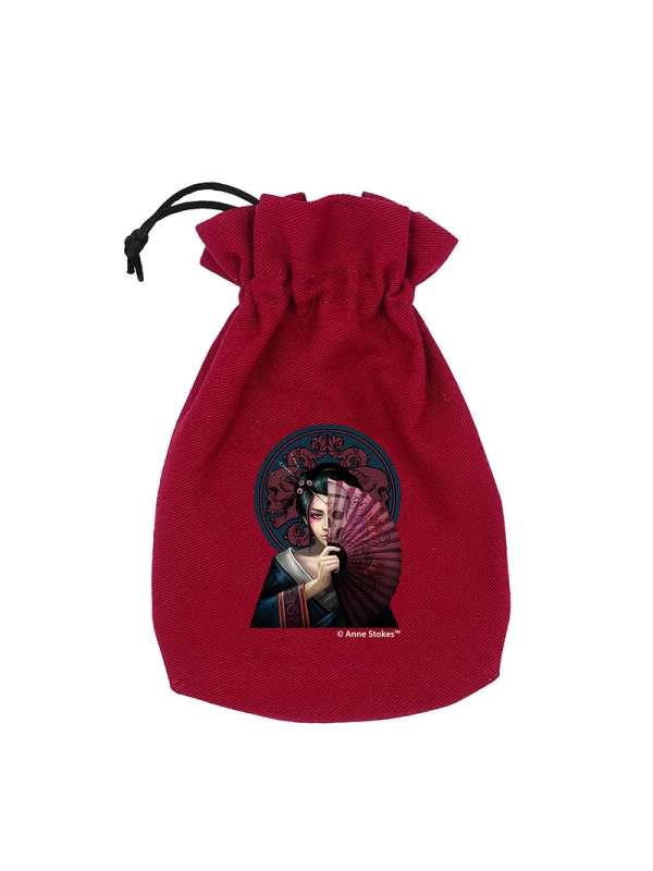 Bolsa de Dados Anne Stokes Dice Pouch: Geisha Skull - Q Workshop
