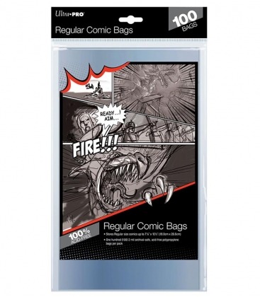 Bolsa para cómics Regular Size 7 - 1/8" X 10 - 1/2" Ultra Pro