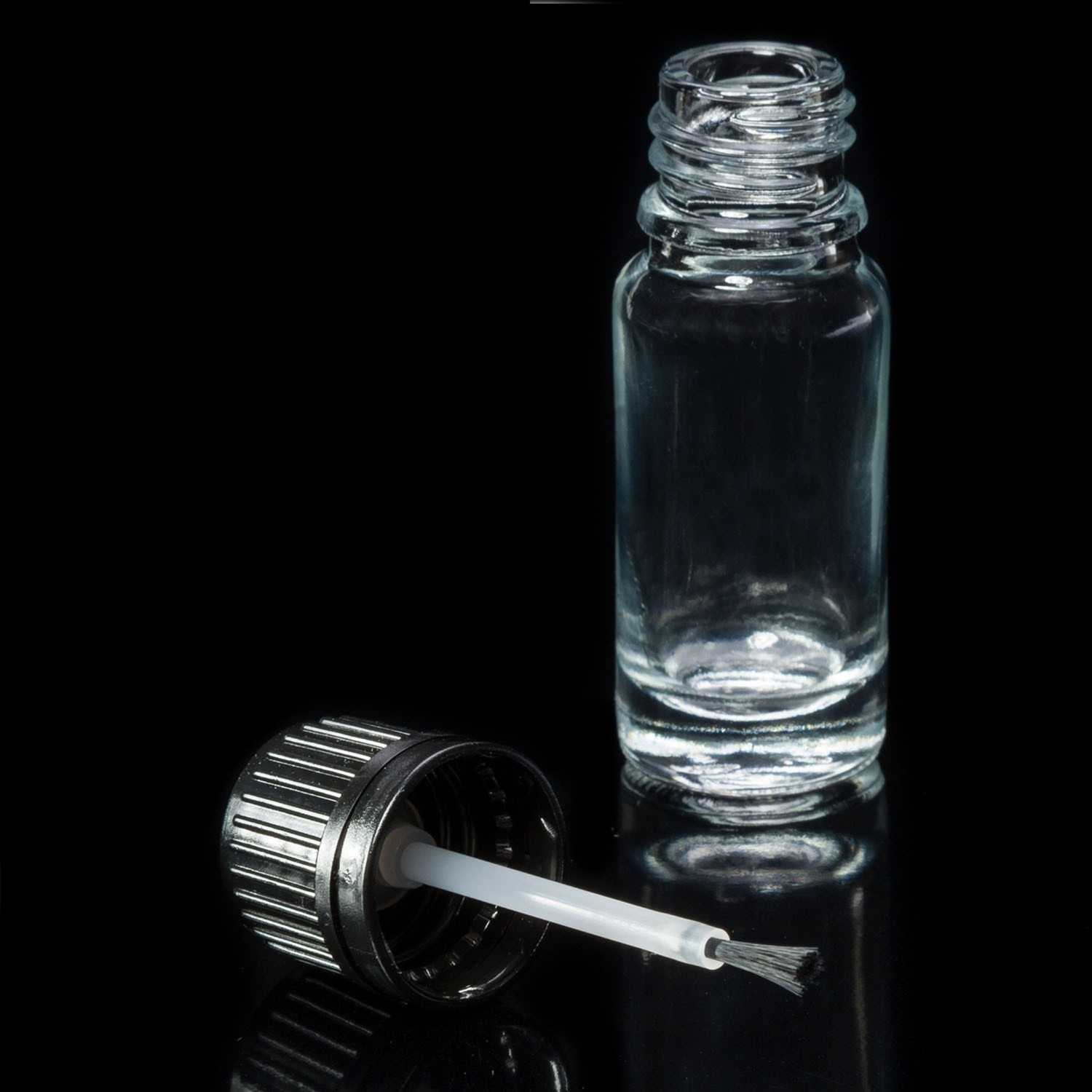 Bote de Cristal vacío con Pincel