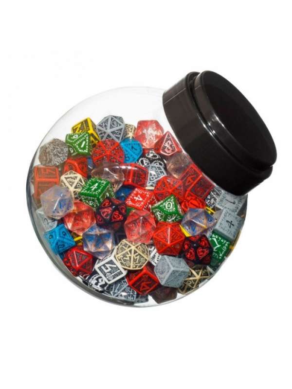 Bote de Dados Jar of dice with D6, D10, D20 (150 unidades) - Q Workshop