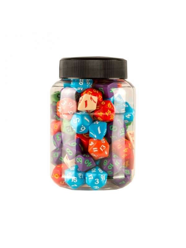 Bote de Dados Round Jar of Classic RPG Dice (80 unidades) - Q Workshop