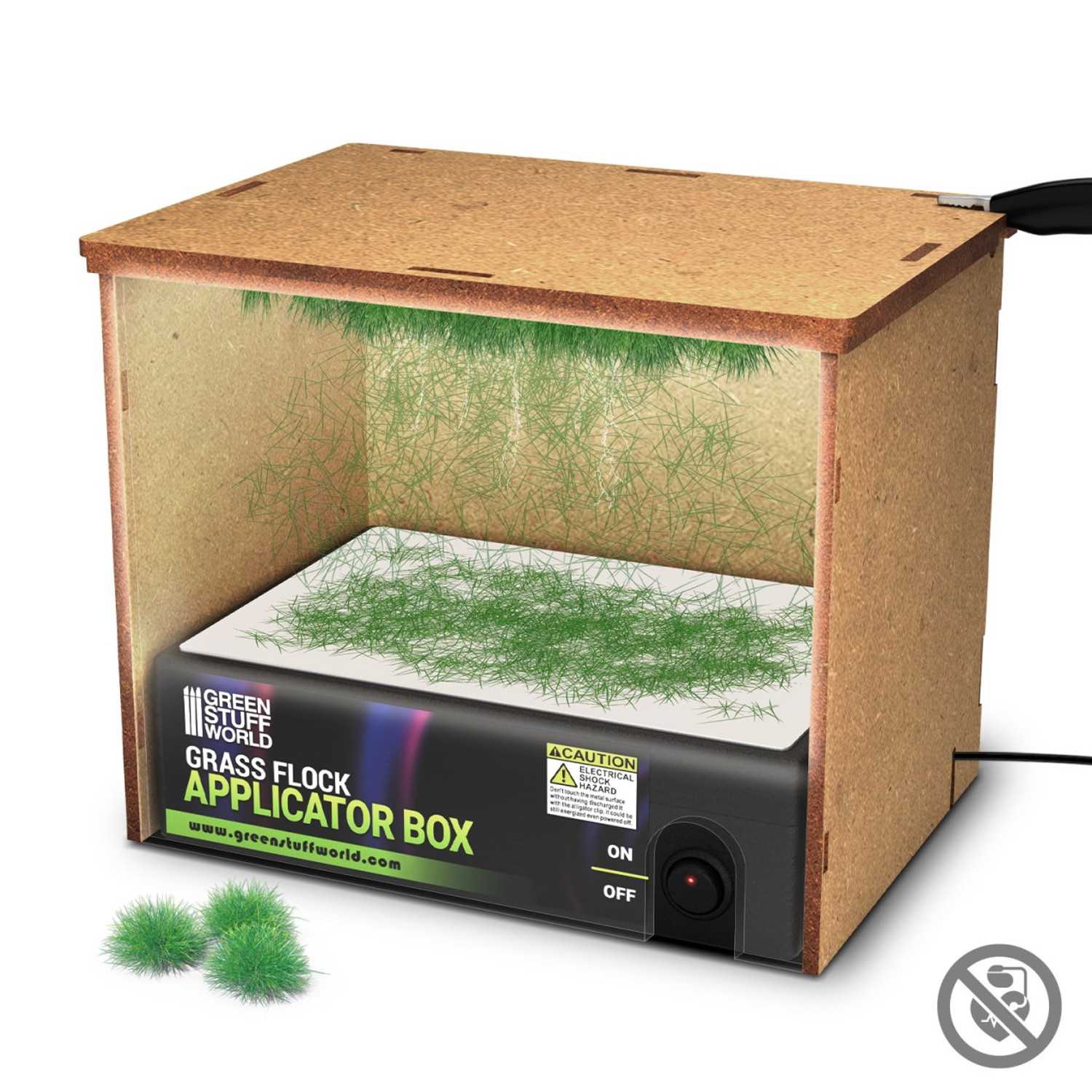 Caja Aplicadora de césped electrostatico