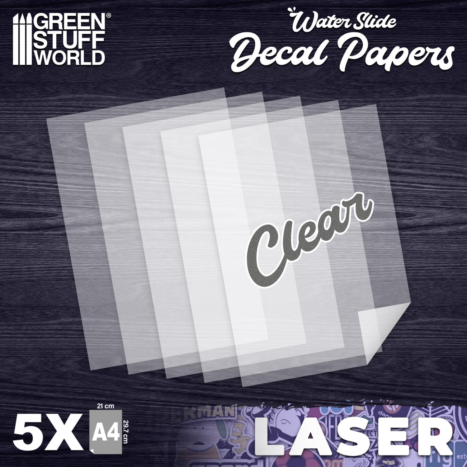 Calcas al agua - Laser Transparente