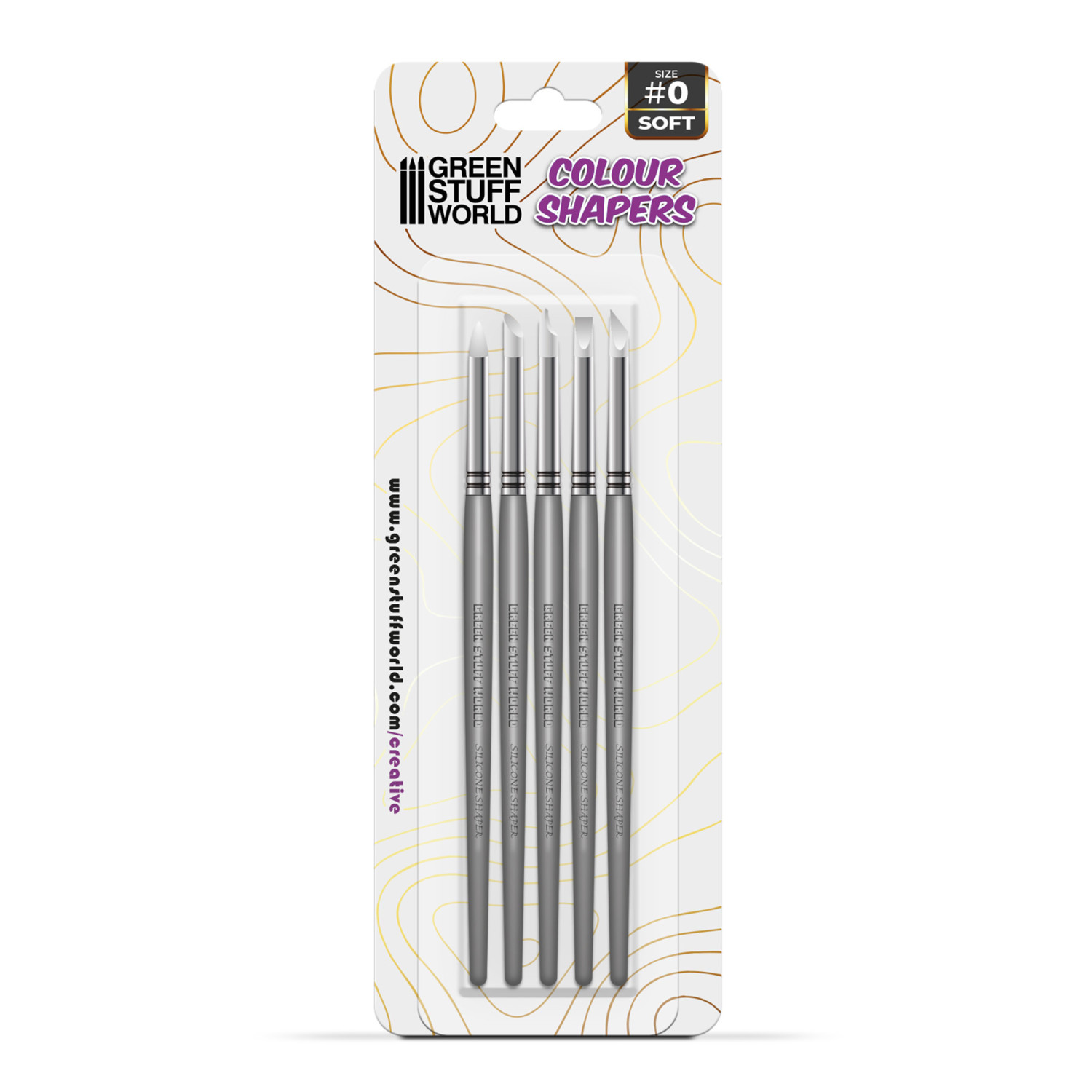 Pinceles Silicona - Tamaño 0 - BLANCO SOFT