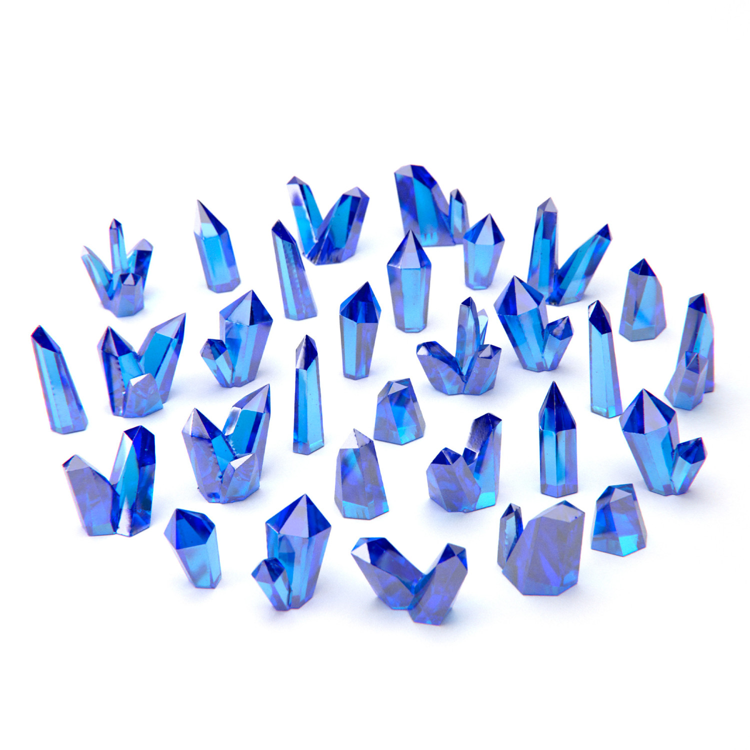Cristales de Resina AZUL - Medianos