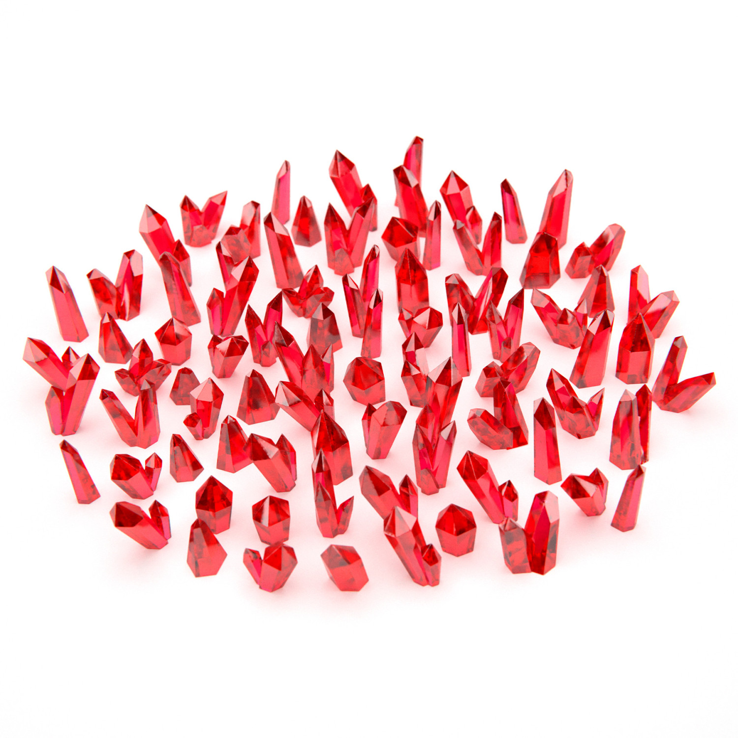 Cristales de Resina ROJO - Pequeños