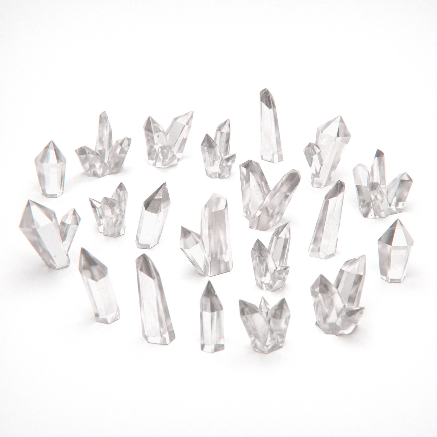 Cristales de Resina Transparentes - Grandes