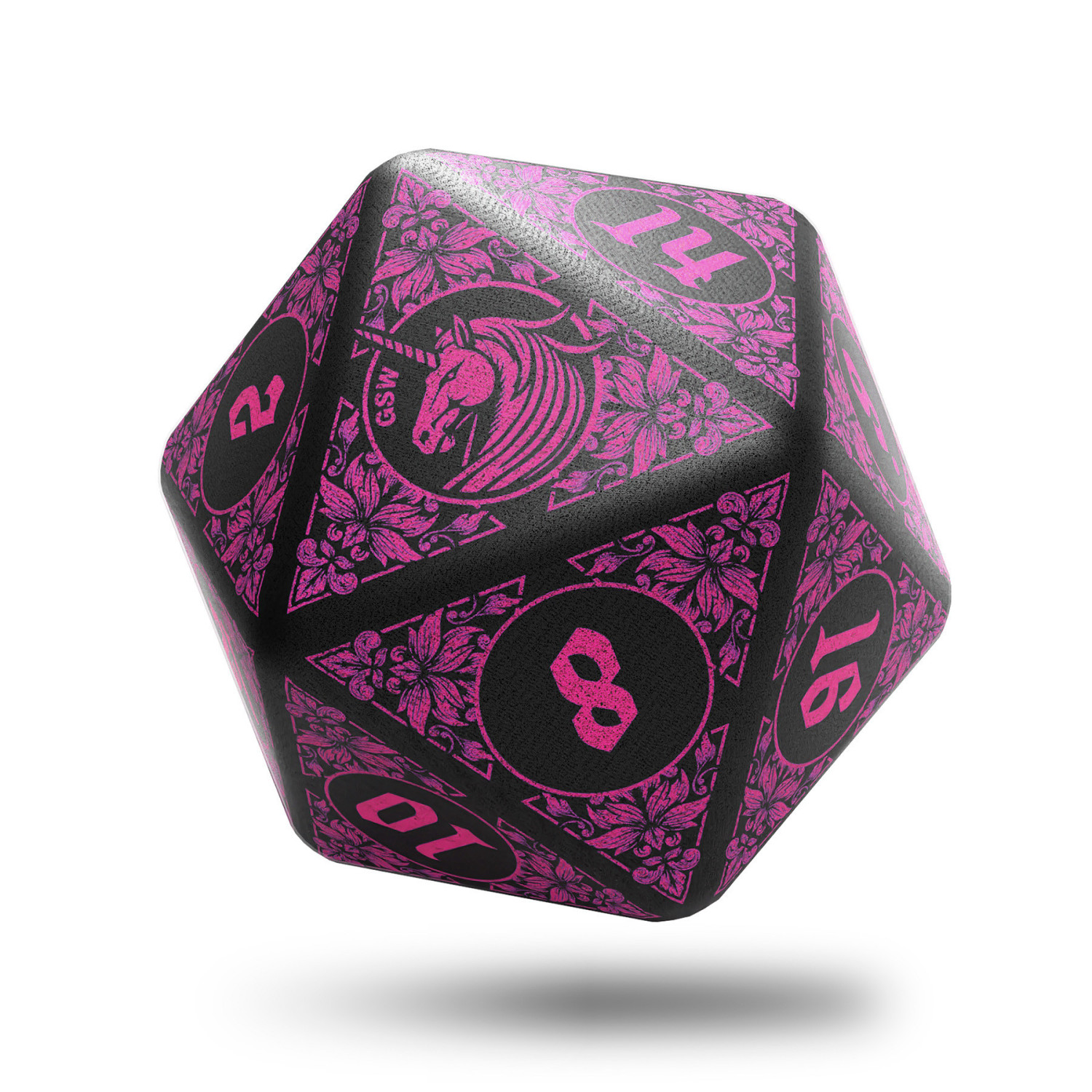 Dado Antiestress Gigante D20 - UNICORNIO