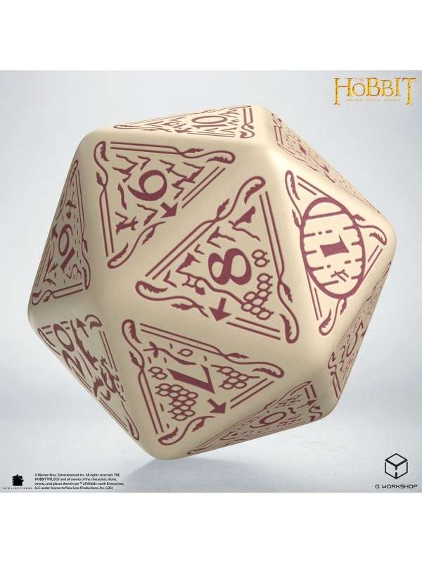 Dado Jumbo D20 Terra - The Hobbit - Q Workshop