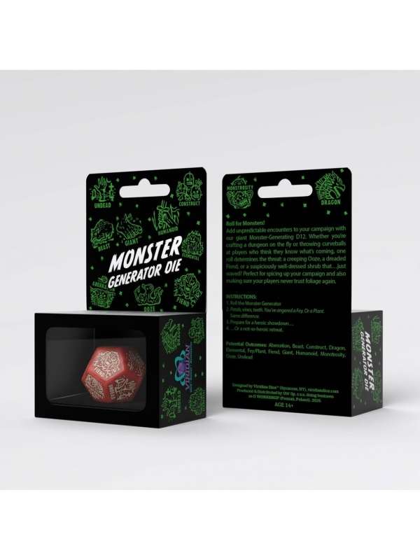 Dado Monster Generator Rojo y Beige - Q Workshop