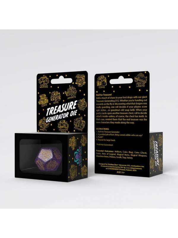 Dado Treasure Generator Morado y Oro - Q Workshop