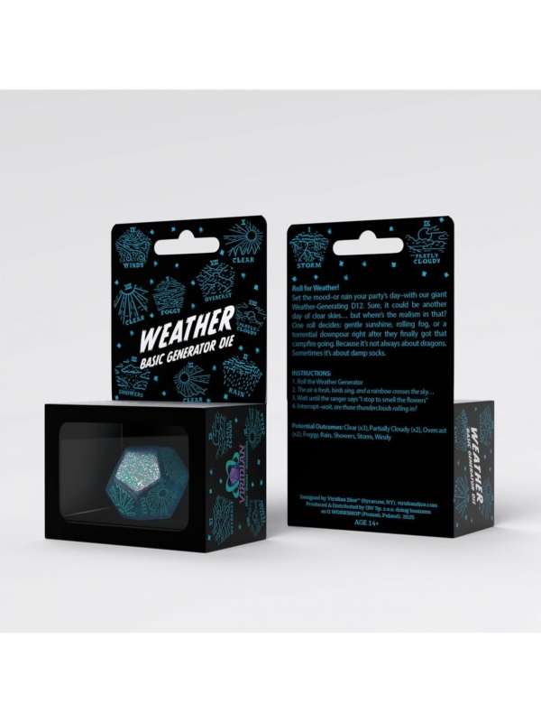 Dado Weather Generator Azul y Turquesa - Q Workshop