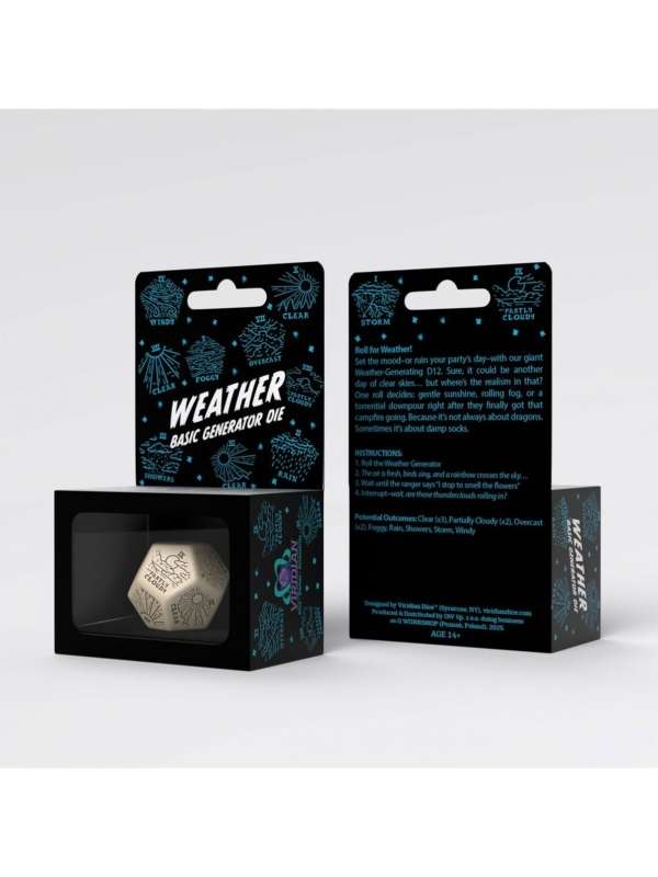 Dado Weather Generator Beige y Negro - Q Workshop