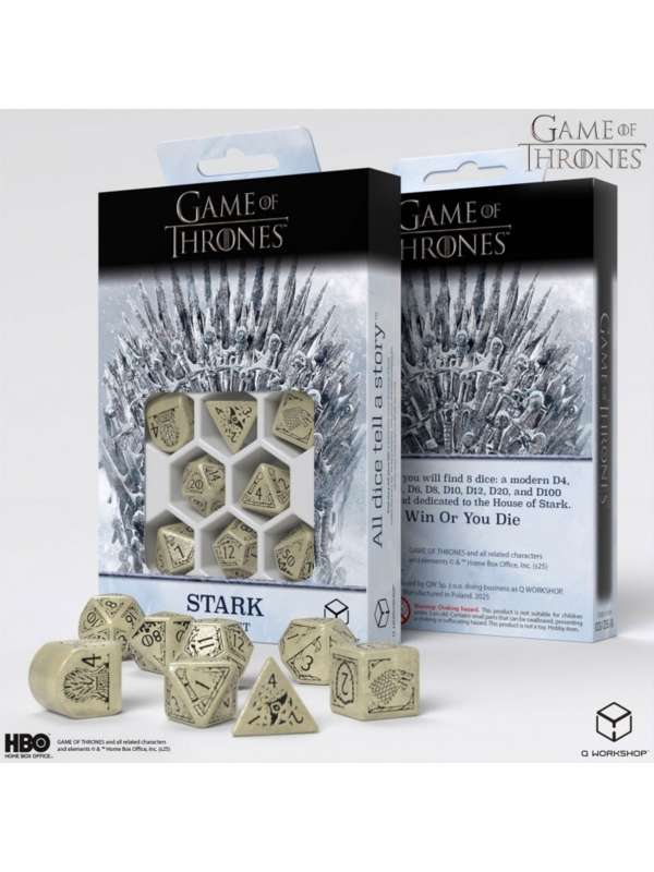 Dados Stark (8 unidades) Juego de Tronos - Q Workshop