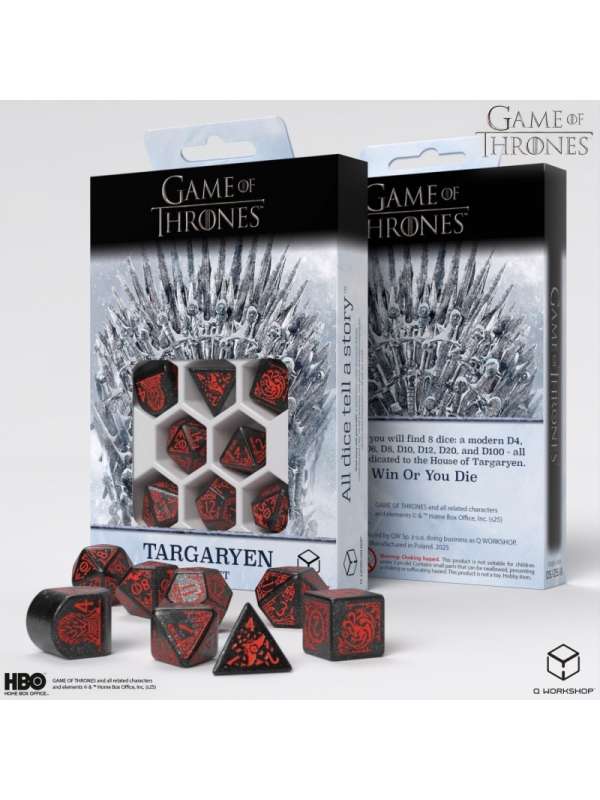 Dados Targaryen (8 unidades) Juego de Tronos - Q Workshop