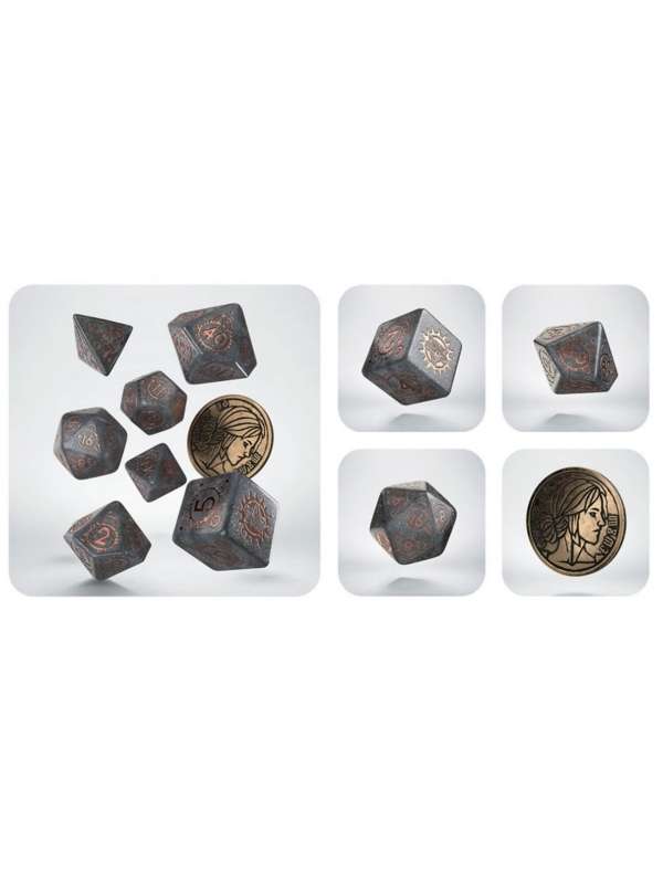 Dados The Witcher Dice Set. Ciri - Elder Blood (7 Unidades) The Witcher - Q Workshop