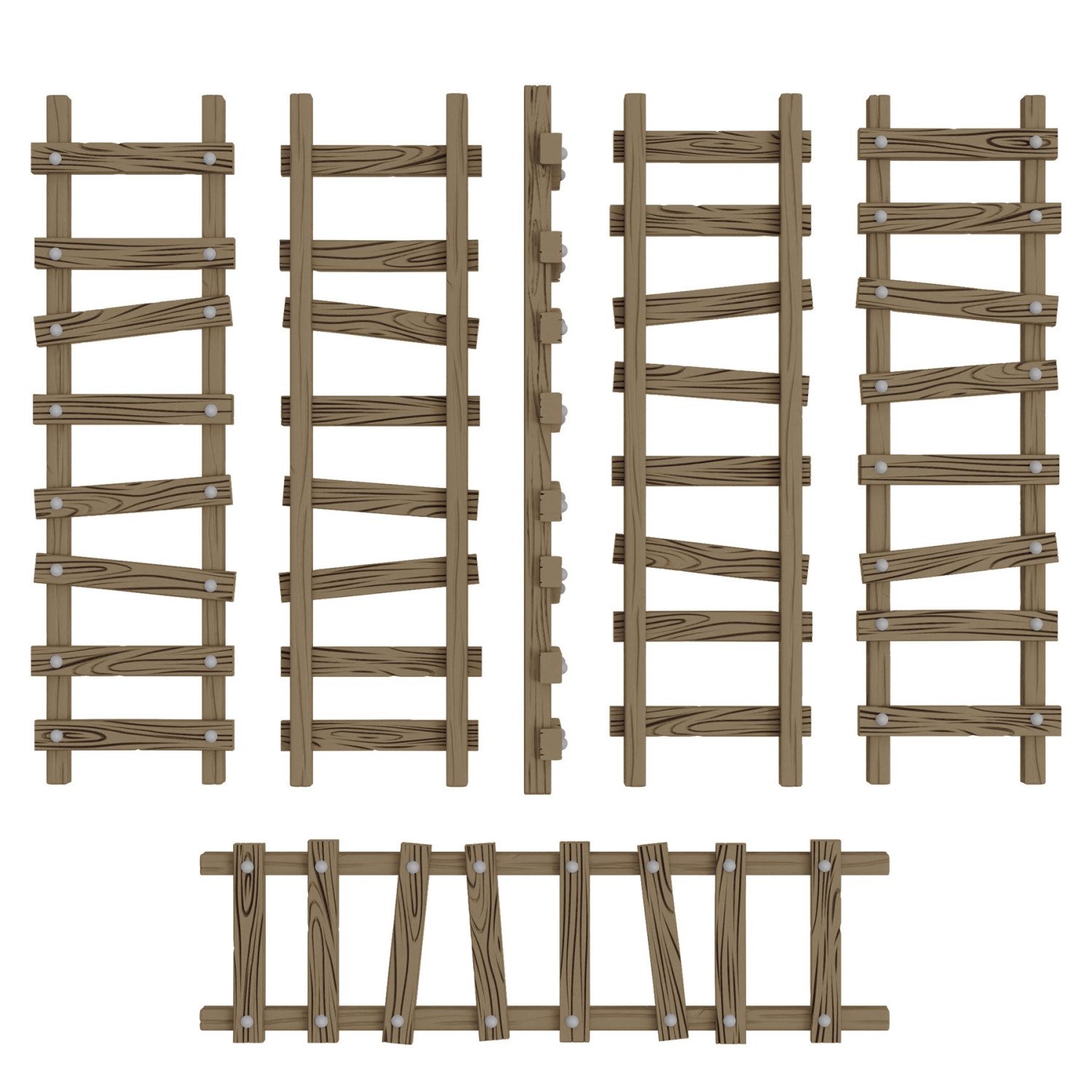 Escaleras grandes de madera 1:48-1:35