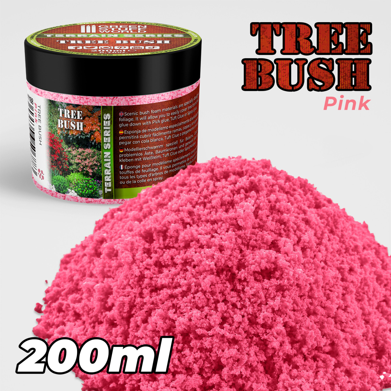 Espuma Follaje Fina - Rosa - 200ml