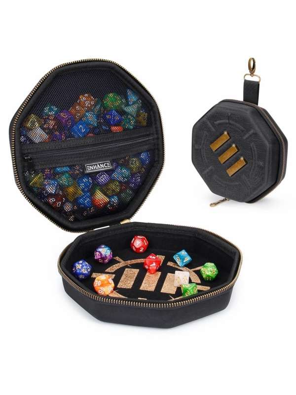 Estuche para Dados de Juegos de Mesa con Bandeja de Lanzamiento - Enhance Gaming